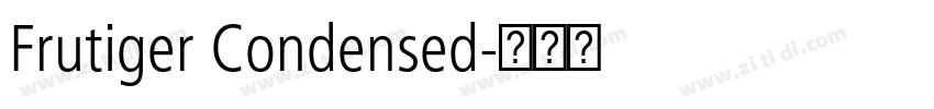 Frutiger Condensed字体转换